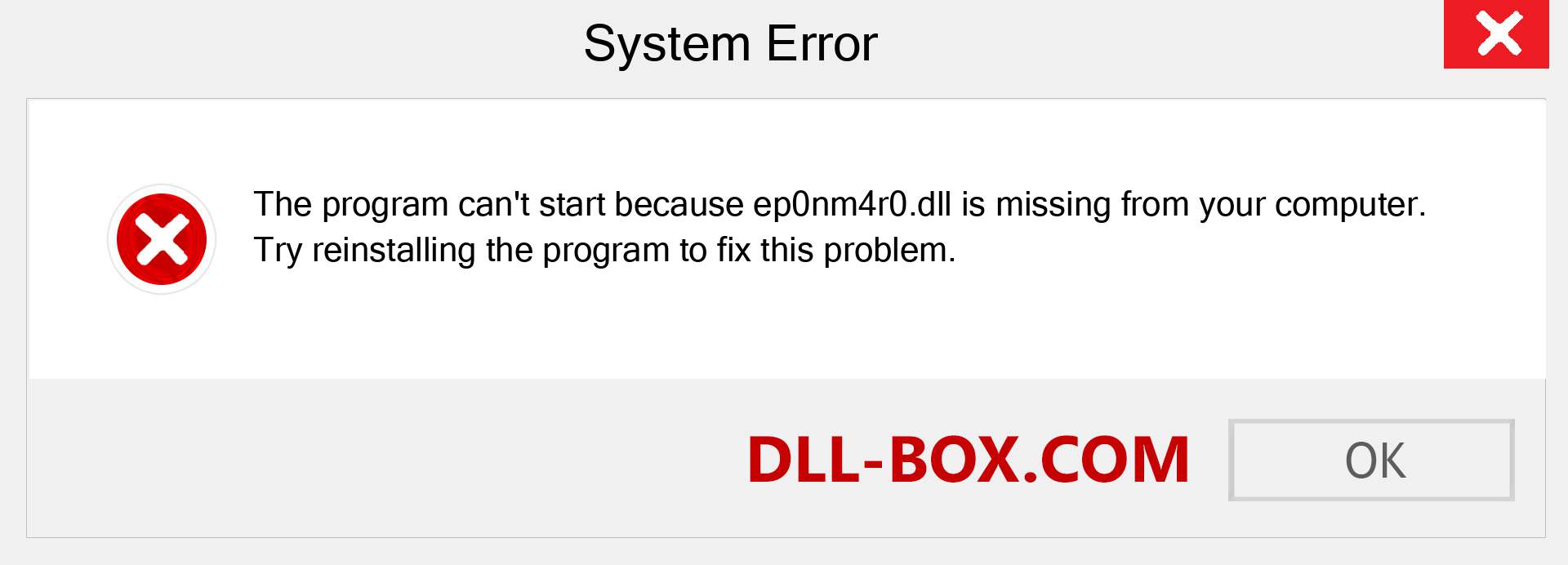  ep0nm4r0.dll file is missing?. Download for Windows 7, 8, 10 - Fix  ep0nm4r0 dll Missing Error on Windows, photos, images
